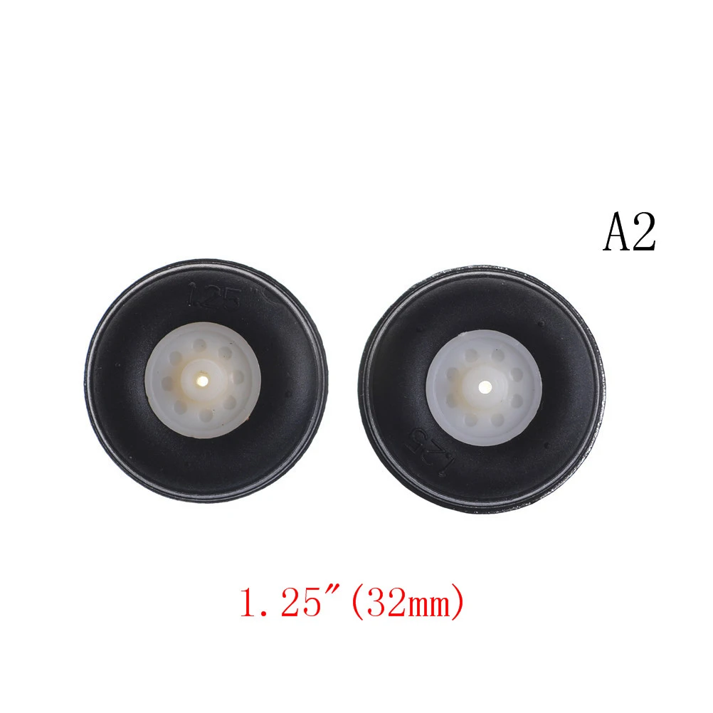 Size 2(2pcs) 2/4 шт хвостовое колесо ПУ, резиновая Пластик концентратор "-3,5" дюймов аэрокамера для дистанционно управляемого самолета автомобиля Запчасти для авто черный, белый Цвет - Цвет: Size 2(2pcs)