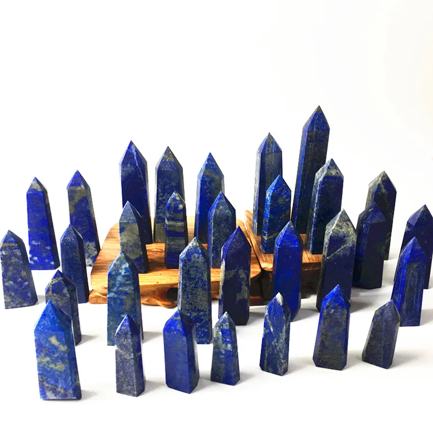 1000 г натуральный голубой ляпис lazuli Crystal Point Wand Tower single end Obelisk исцеляющий кристалл