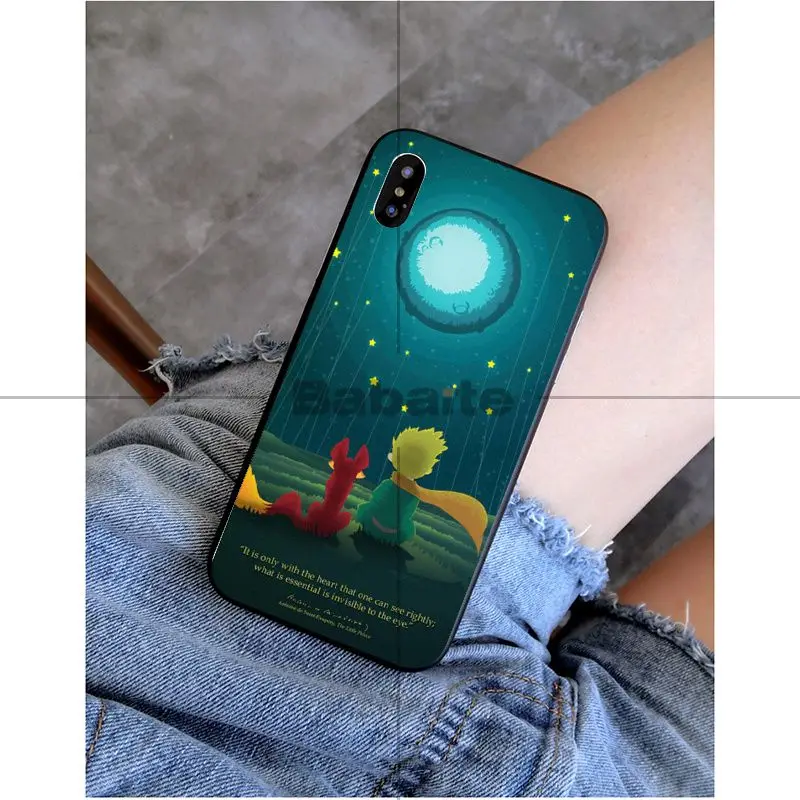 A2 Babaite Маленький принц и лиса умный черный мягкий чехол для телефона для Apple iPhone 8 7 6 6S Plus X XS MAX 5 5S SE XR чехол - Цвет: A2