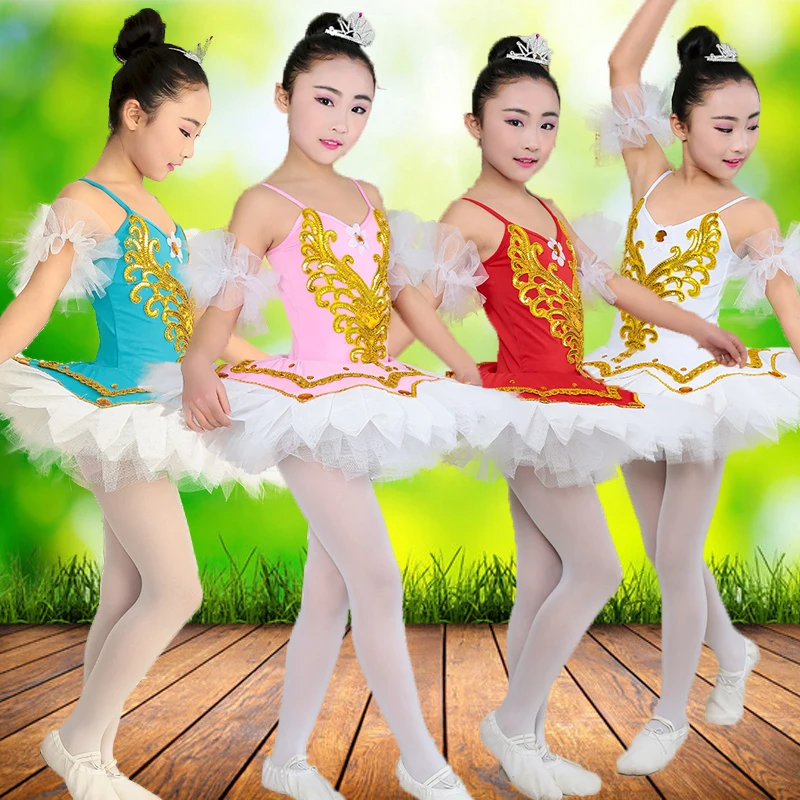 

Girls Gymnastic Leotard Ballet Dancing Dress White Swan Lake Costume Ballerina Dress Kids Ballet Dress Children Ballet Tutu suit
