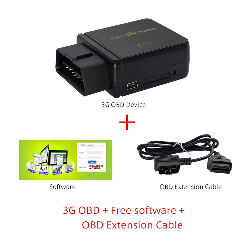 3G-Free Soft-Cable Универсальный OBD2 4G 3g трекер gps автомобильный для всех автомобилей OBD Google карта слежения удаленно голосовой монитор гео забор вибрационное оповещение - Цвет: 3G-Free Soft-Cable