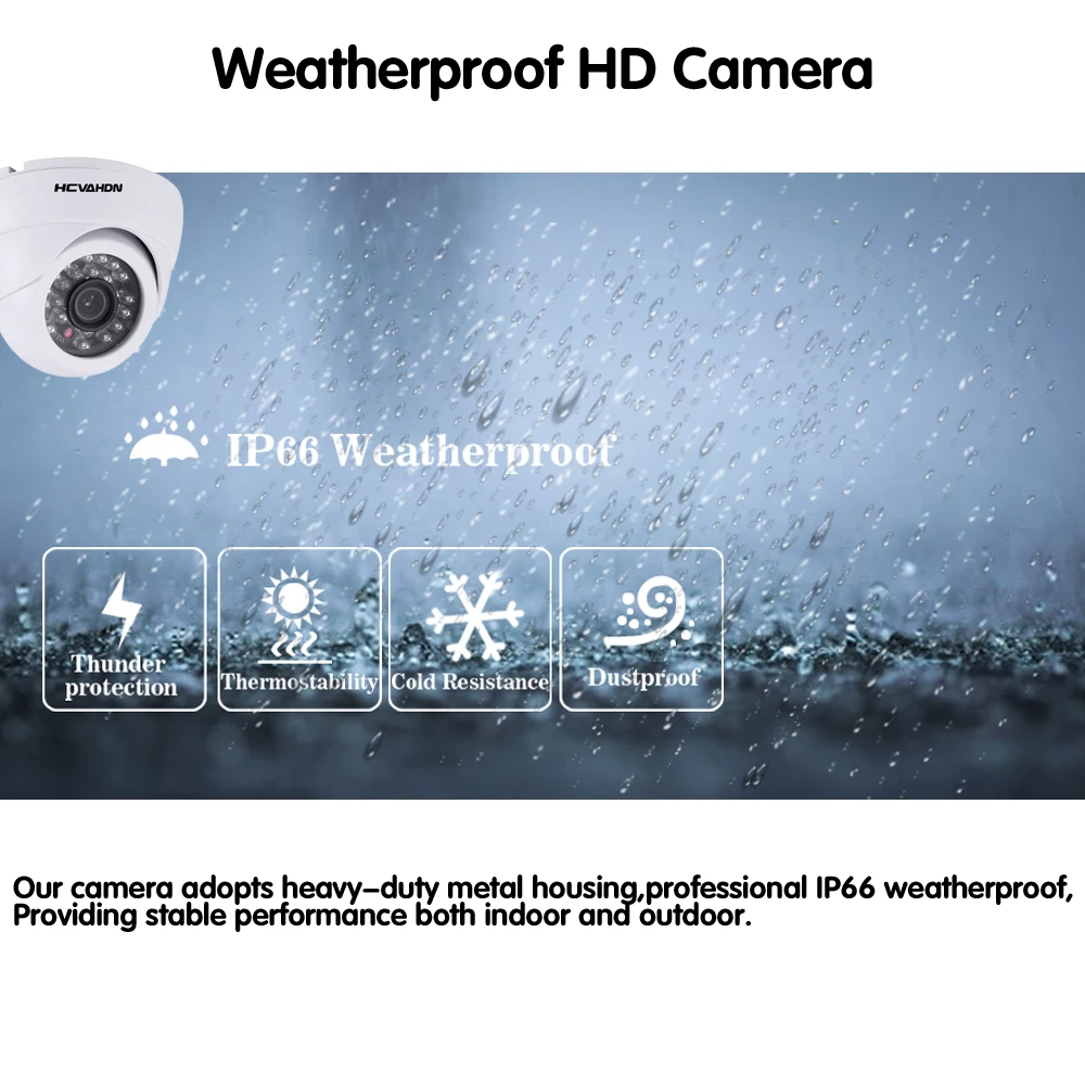 Hcvahdn 8CH 1080 P POE NVR CCTV Системы 2MP Крытая купольная IP камера Камера P2P безопасность Onvif
