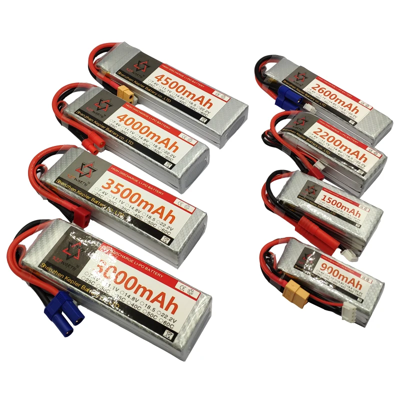 Литий полимерный аккумулятор 11 1 V 3S RC 1100 3500 4000 5200mAh 30C 40C для радиоуправляемых