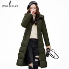 PinkyIsBlack теплые зимние куртки, женские модные длинные парки с хлопковой подкладкой, повседневное зимнее пальто с капюшоном, женское плотное облегающее пальто