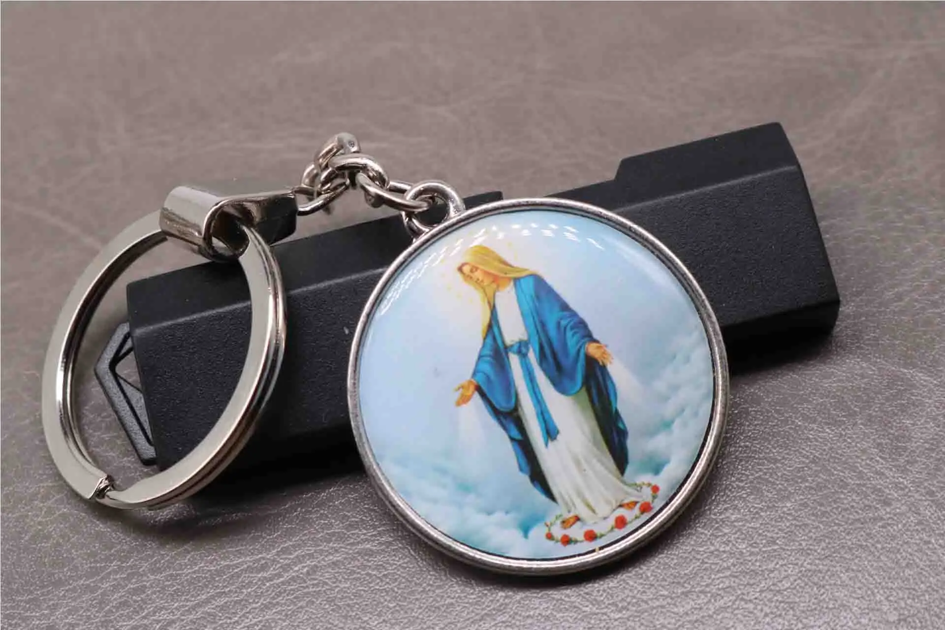 Круглая двухсторонняя брелок-брелок брелок с иконой Jesus Christ для ювелирных