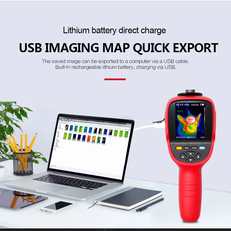 UNI-T UTi220A высокой четкости HD Инфракрасный Тепловизор камера напольный нагревательный детектор температура изображения Imager 300000 пикселей