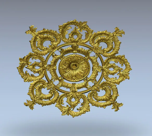 3D круглая пластина кольцевая рельефная модель в формате STL для ЧПУ