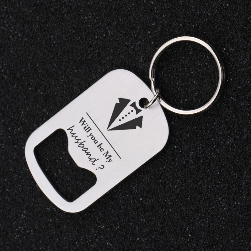 Новый дизайн брелок открывалка для бутылок с гравировкой вы будете мой муж милые