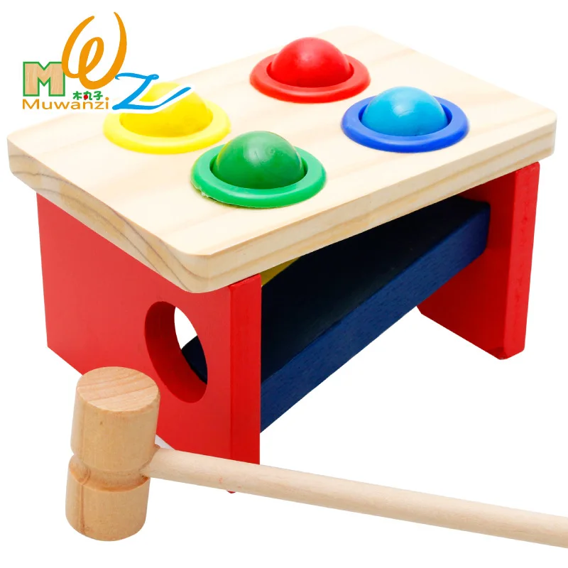 Wooden creative educational toys baby early education wooden quality knocking table color matching toy gift M17 | Игрушки и хобби