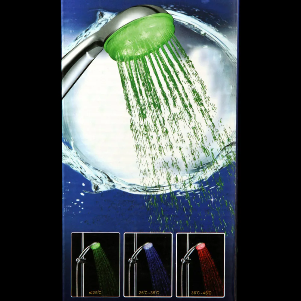 Насадка для душа с RGB светодиодный ручной спринклер датчиком температуры душевая