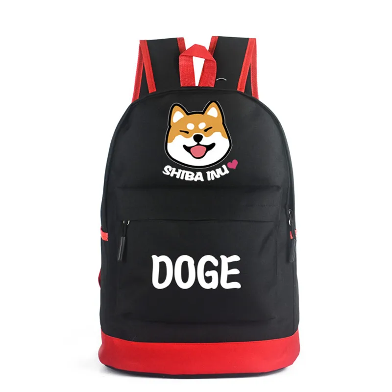 Школьная сумка shiba Inu Doge Dog Corgi с мультипликационным аниме рюкзак для ноутбука