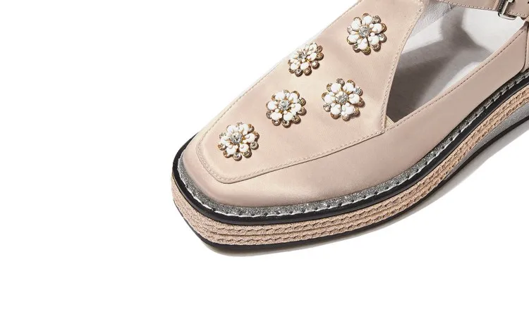 PXELENA/Женская обувь на плоской подошве толстой резиновой из сатина и коровьей кожи