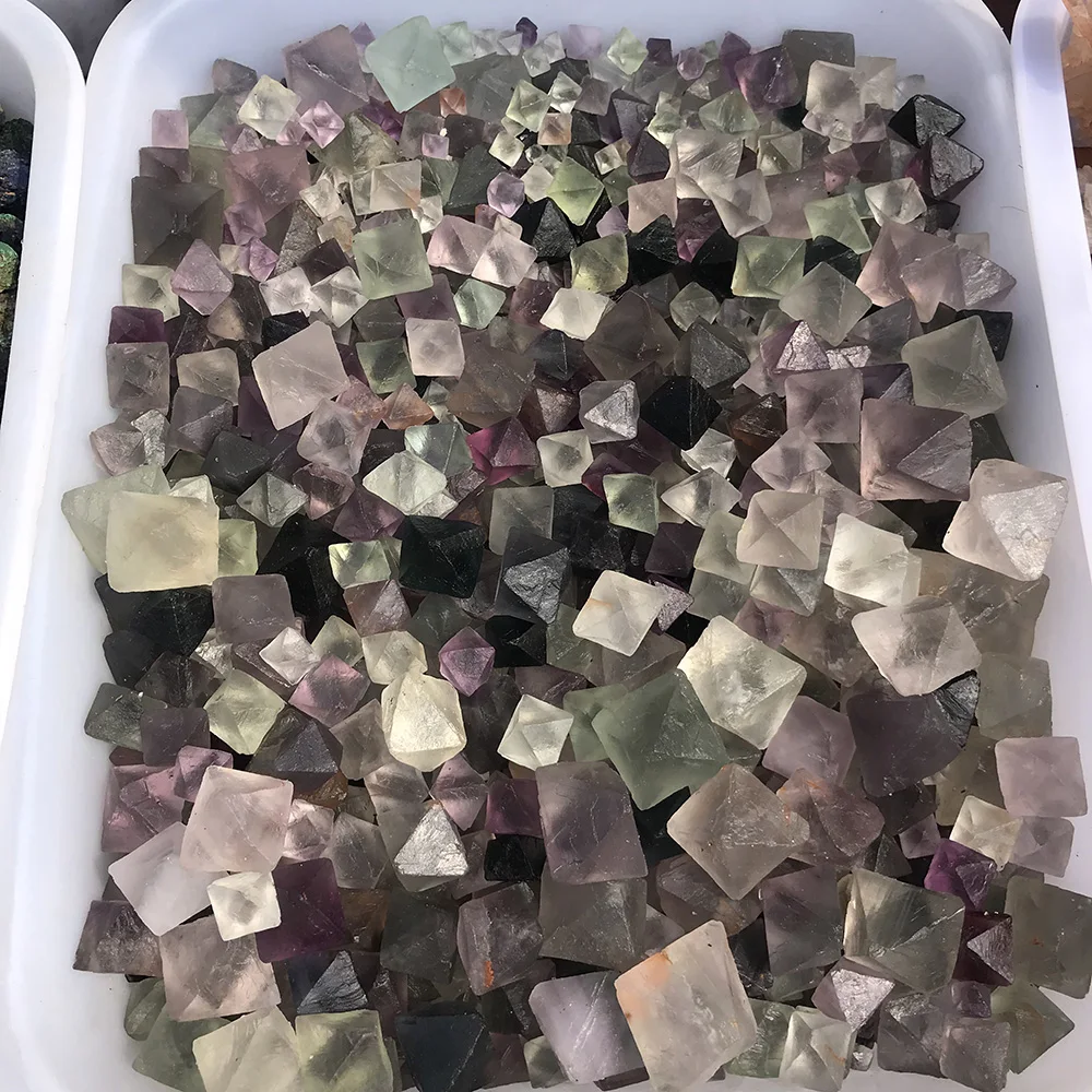 1 кг натуральная флюоритовая Хрустальная Octahedron неполированные рейки камни