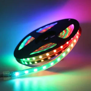 Светодиодная лента WS2811 WS2812 DC 5 В12 В, водонепроницаемая светодиодная лента RGB, светильник 5050 SMD Pixel, светодиодная неоновая Встроенная лента IC, 3060144 светодиодовm WS2812B