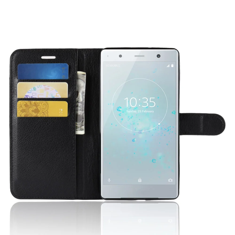 Чехол для телефона Sony Xperia XZ2 Премиум откидная задняя крышка из искусственной кожи