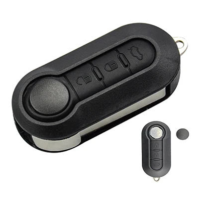 Black Button Чехол OkeyTech для FIAT 500 Panda Punto Bravo с автосигнализацией, без ключа, 3 кнопки, откидной складной чехол для дистанционного ключа, чехол SIP22 Blade - Color: Black Button