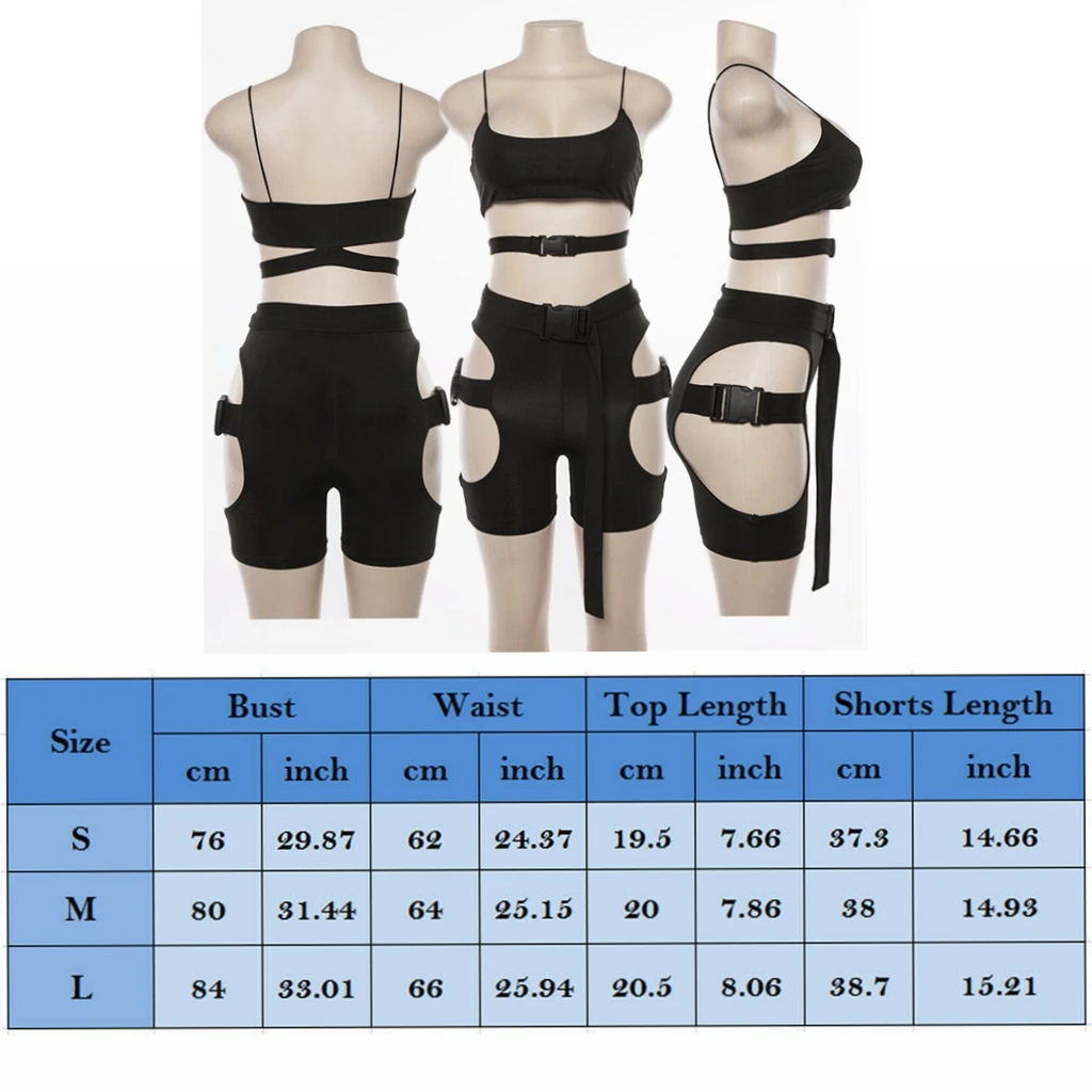 Женский комплект из 2 предметов в стиле хип хоп укороченного топа без рукавов и