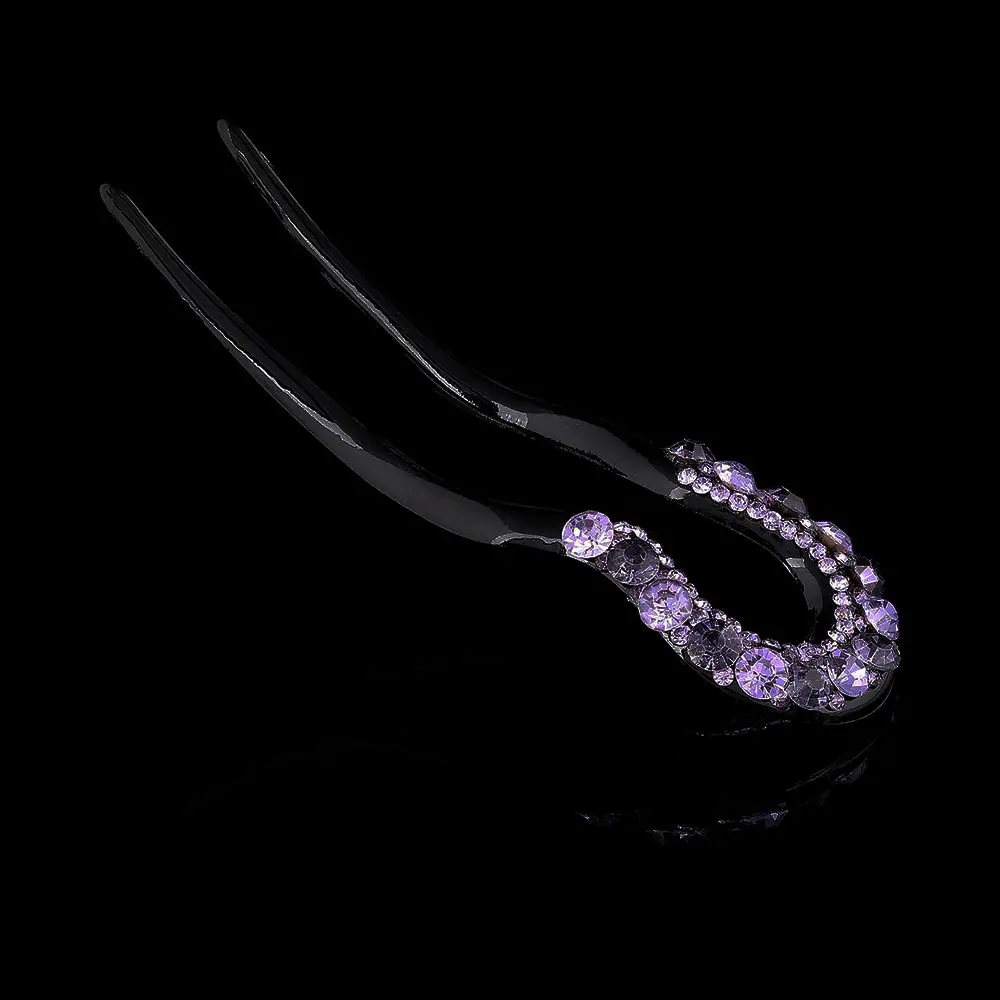 F AWAYTR, винтажные аксессуары для волос, хрустальные шпильки для волос, u-образная шпилька для волос, шпилька для женщин, стразы, заколка для волос, модные расчески - Цвет: F