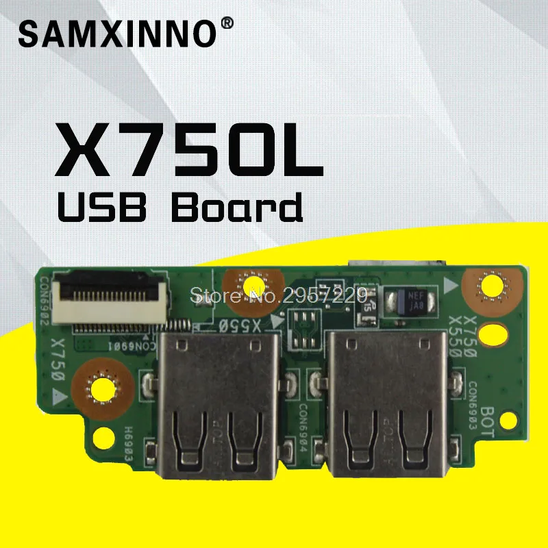 Для For Asus X750L X750LN X750LA X750LB X750JB X750JA ноутбук аудио USB IO Плата интерфейса плата