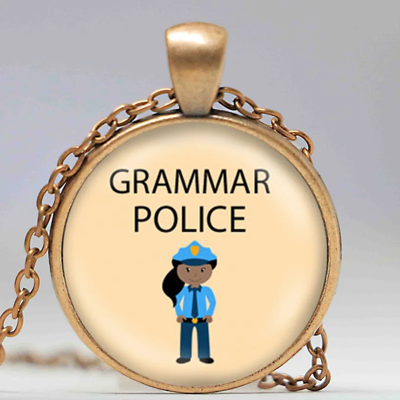 (1 шт./лот) грамматическая полиция художественное ожерелье кулон подарок девушка