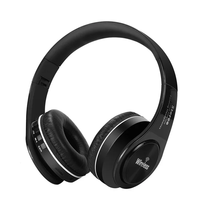 Черный Uyg Беспроводная гарнитура Bluetooth стерео наушники с микрофоном Поддержка AUX TF FM для IPhone Xiaomi телефон компьютер PC - Цвет: Черный