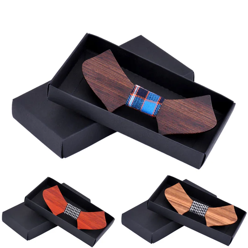 

Popular Low Moq 100% Pure Wood Bow Tie Custom Bow Tie