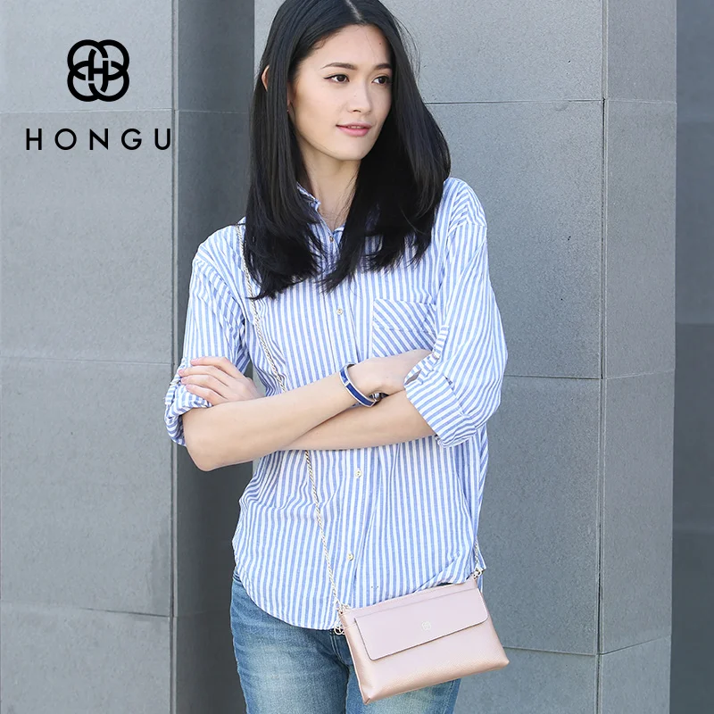 HONGU 100% натуральная кожа женские сумки сумка через плечо цепи конверт Дамская