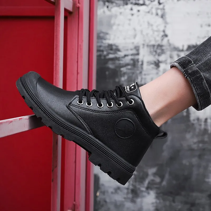 Mut-коврик Детские ботинки Мартенс Кожаные для мальчиков и девочек в британском