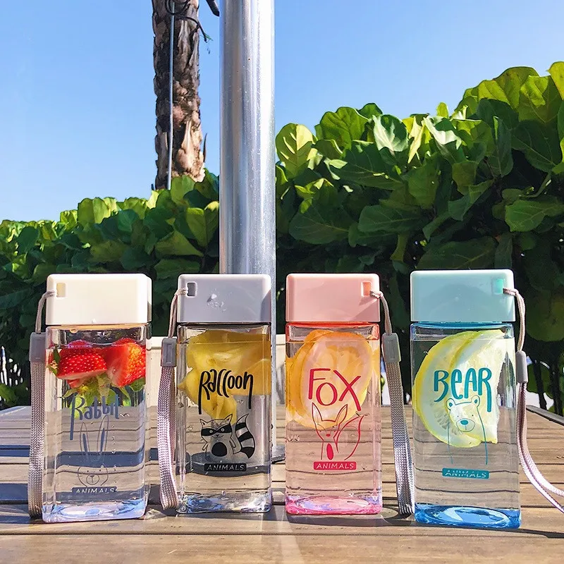 Простая Квадратная бутылка для воды индивидуальная ручная чашка креативный