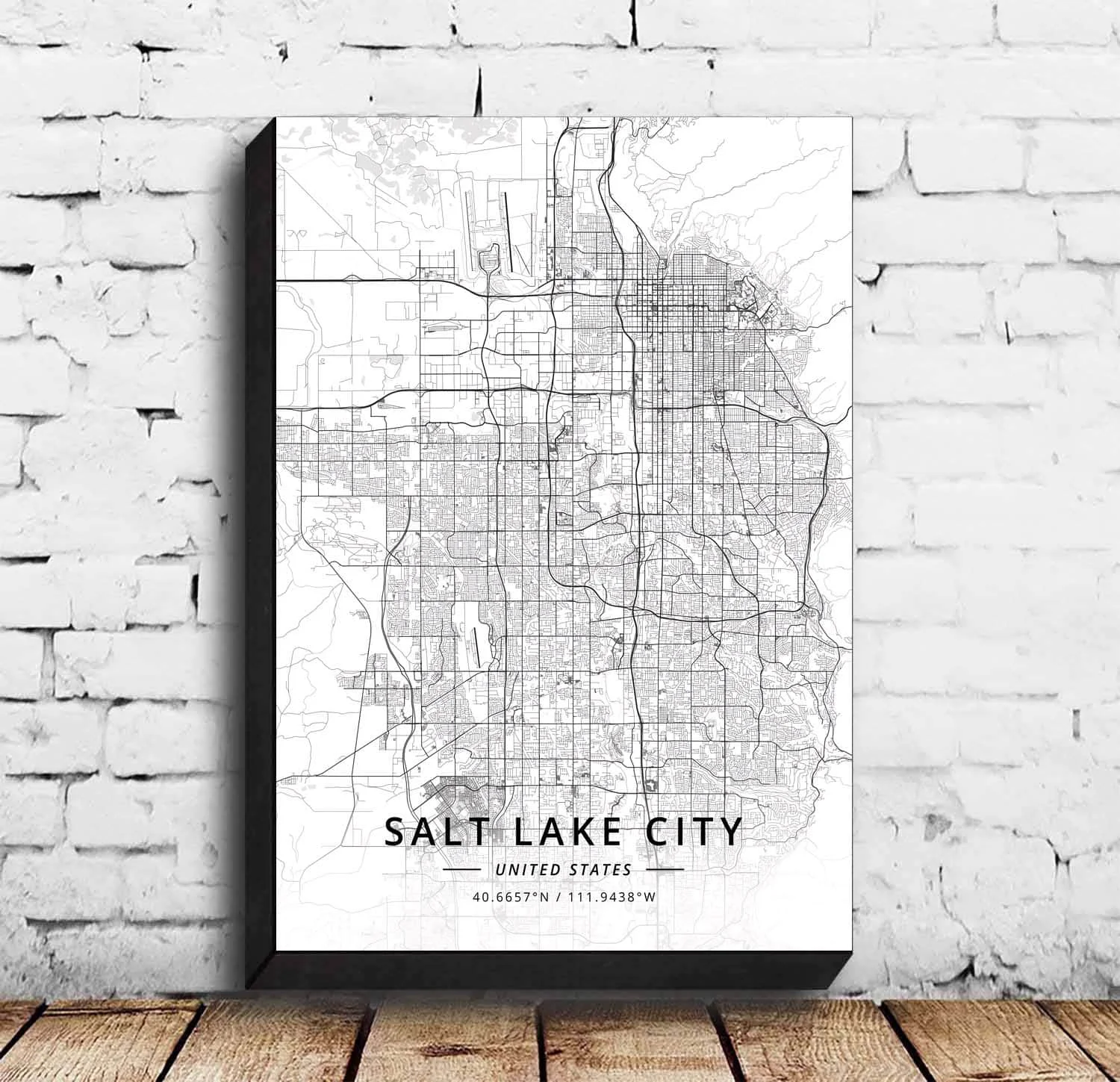 Salt Lake City US Map Poster | Дом и сад