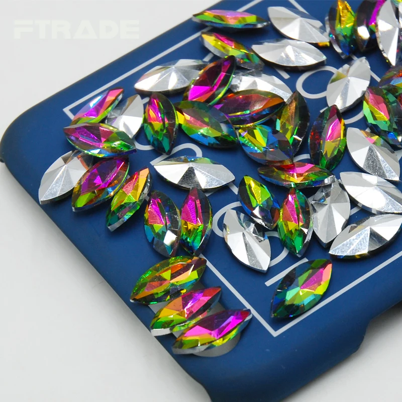 Хит продаж высококачественные стеклянные стразы радужной расцветки с маркизом и