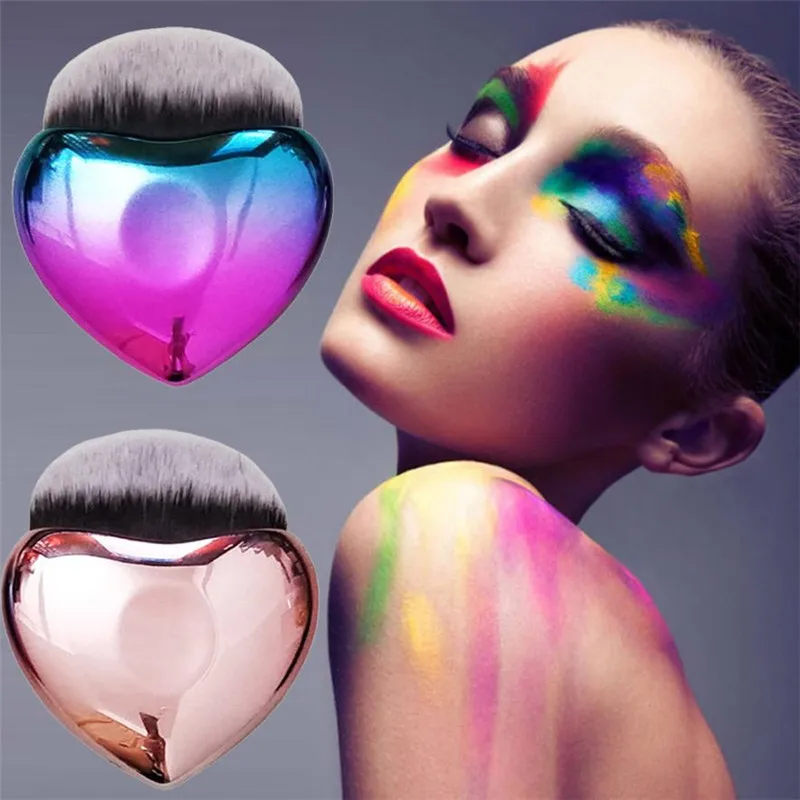 Новинка 2019 Модные кисти для макияжа в форме сердца пудра основа лица румяна