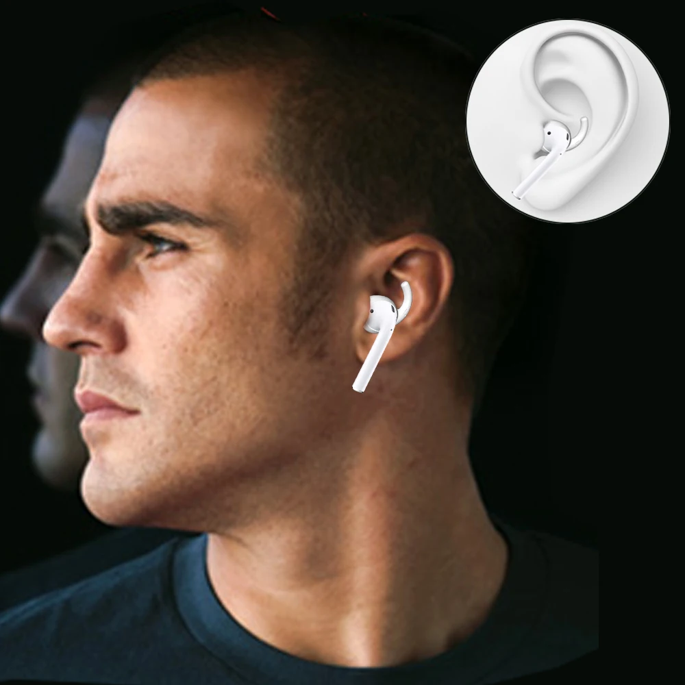 3 пары Лидер продаж силиконовый чехол для наушников S/M/L + крючок Apple Airpods 2