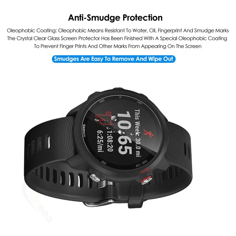 Qosea 10 шт. закаленное стекло для Garmin Forerunner 245 245 музыка 945 часы пленка для Garmin Forerunner 45 45S защита экрана