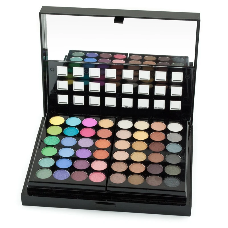 78 цветов палитра теней для век макияжа 48 + 24 блеска губ 6 тональных средств пудра