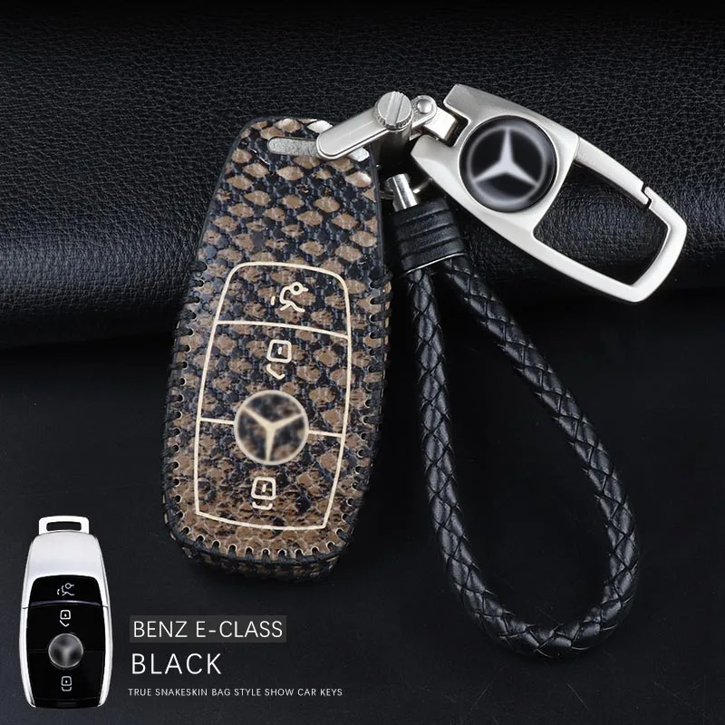 Посвященный ключ Mercedes чехол для нового IPad e-класс ящик для ключей E200L E300L E320L для ключей от автомобиля с кожаными ключ покрытие автомобиля кожаный чехол для ключей с пряжкой - Название цвета: Mercedes-Benz black