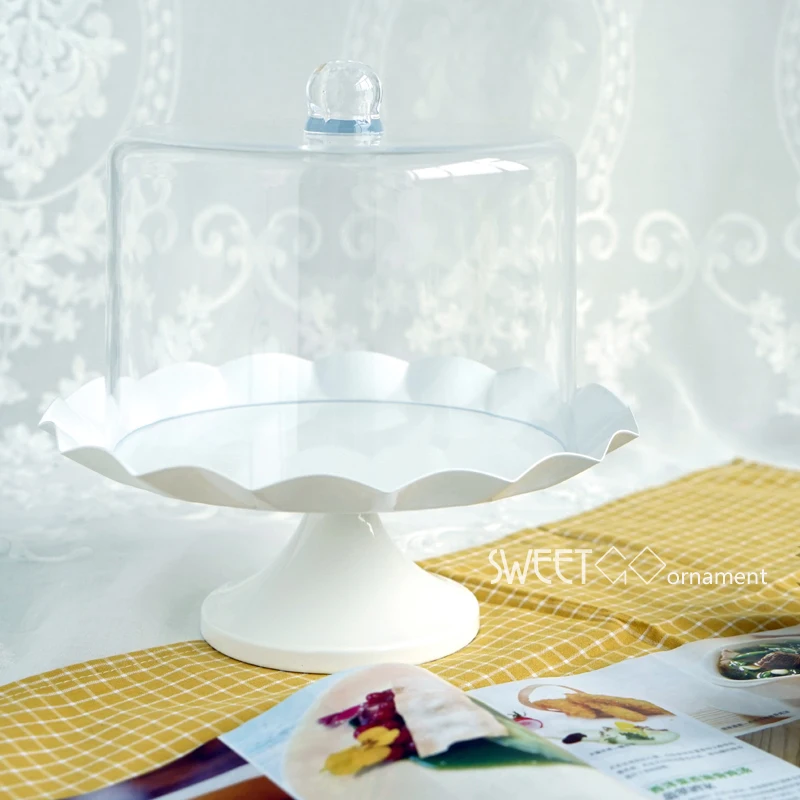 Купольная подставка для торта 8 дюймов белая металлическая десертная тарелка