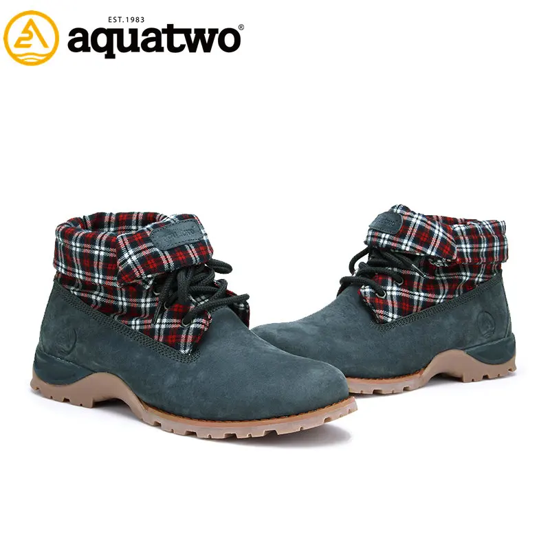 Новый Дизайн 2016 Бренд AQUA ДВА Способа Сапоги Мужчины Замши обувь Для Мужчин