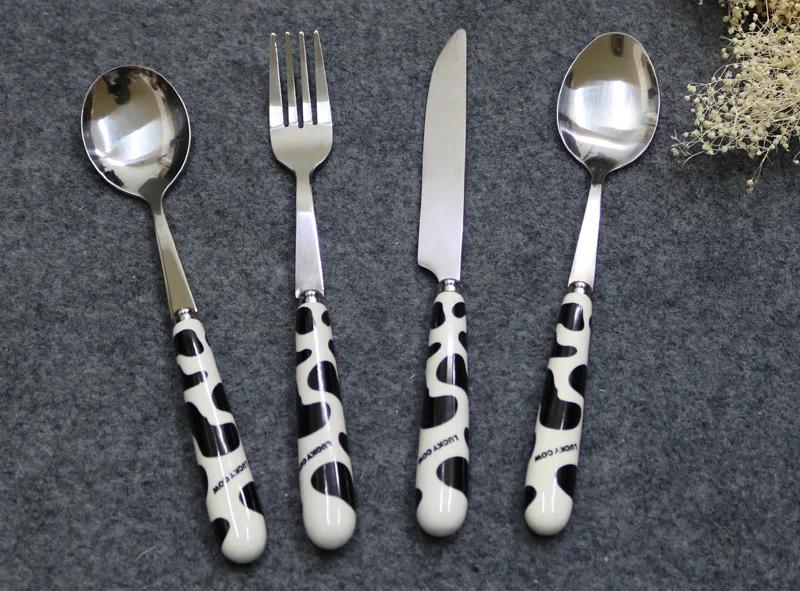 Акция! 4 шт./компл. костяная китайская керамическая ручка столовая посуда из