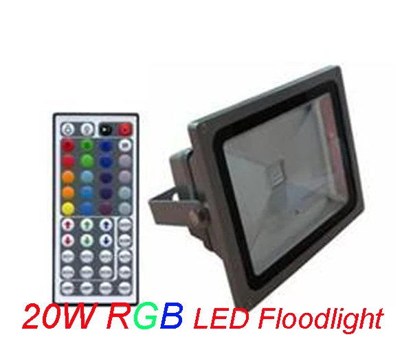 Фонасветильник светодиодный RGB с дистанционным управлением 20 Вт | Лампы и