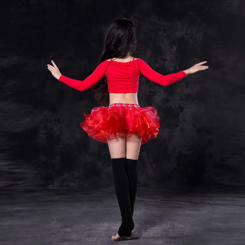 Костюм для танца живота девочек детские топы и юбка костюмы болливудских танцев