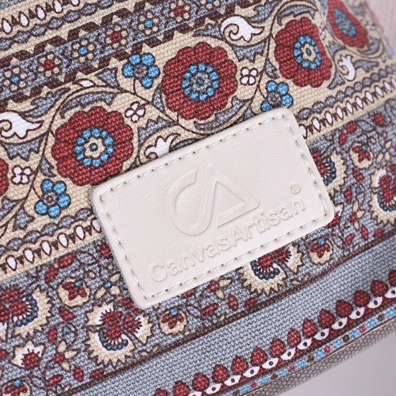Canvasartisan, брендовая новая женская сумка на плечо, холщовая, Ретро стиль, цветочный стиль, женская повседневная дорожная сумка-мессенджер, женские сумки через плечо