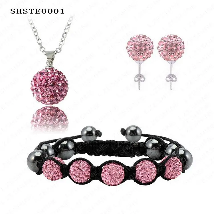 Элегантный Модный Набор из глины (85 шт.) ожерелье с кристаллами кулон/браслет/(85