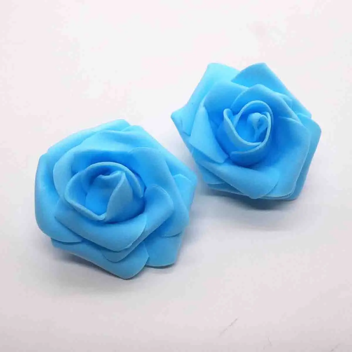 blue 20 шт./лот, 6 см, искусственные цветы, свадебные украшения, ПЭ пена, розы, сделай сам, Флорес, скрапбукинг, венок, гирлянда, домашний декор - Цвет: blue