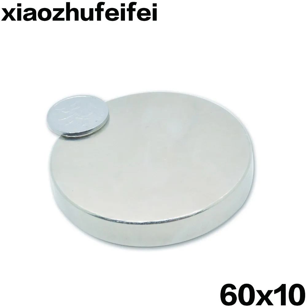 

1pcs 60x10 Big Strong N35 Neodymium NdFeB Magnets 60*10 Rare Earth Round Disc 60x10mm Magnet 60mm*10mm 60mmx10mm
