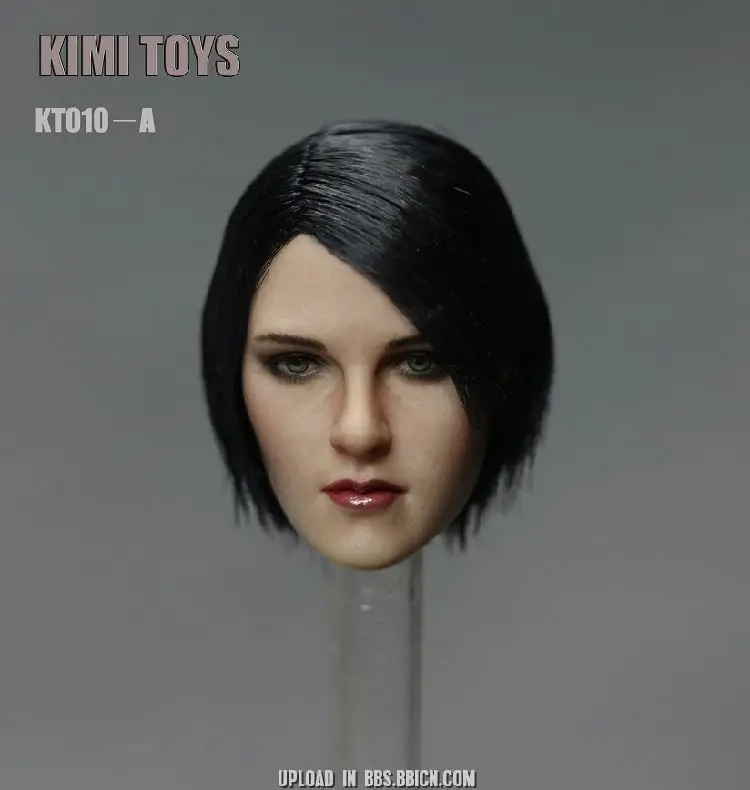 1/6 женская голова Лепка короткие черные волосы KIMI KT010 A для горячих игрушек Phicen