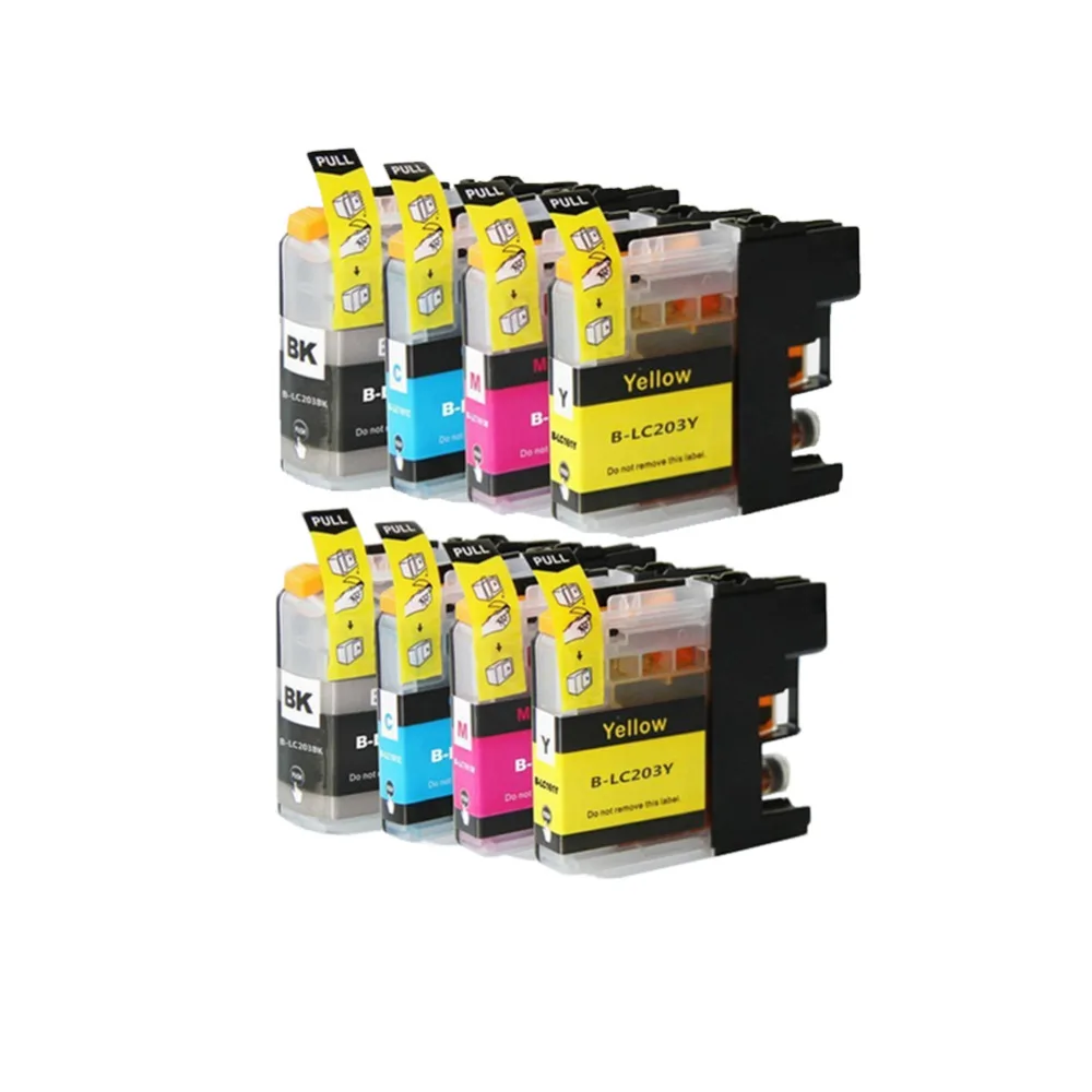Картридж для струйной печати YLC 8pc LC203 принтера Brother MFC J4620DW J480DW J485DW J880DW J885DW J5720DW|print