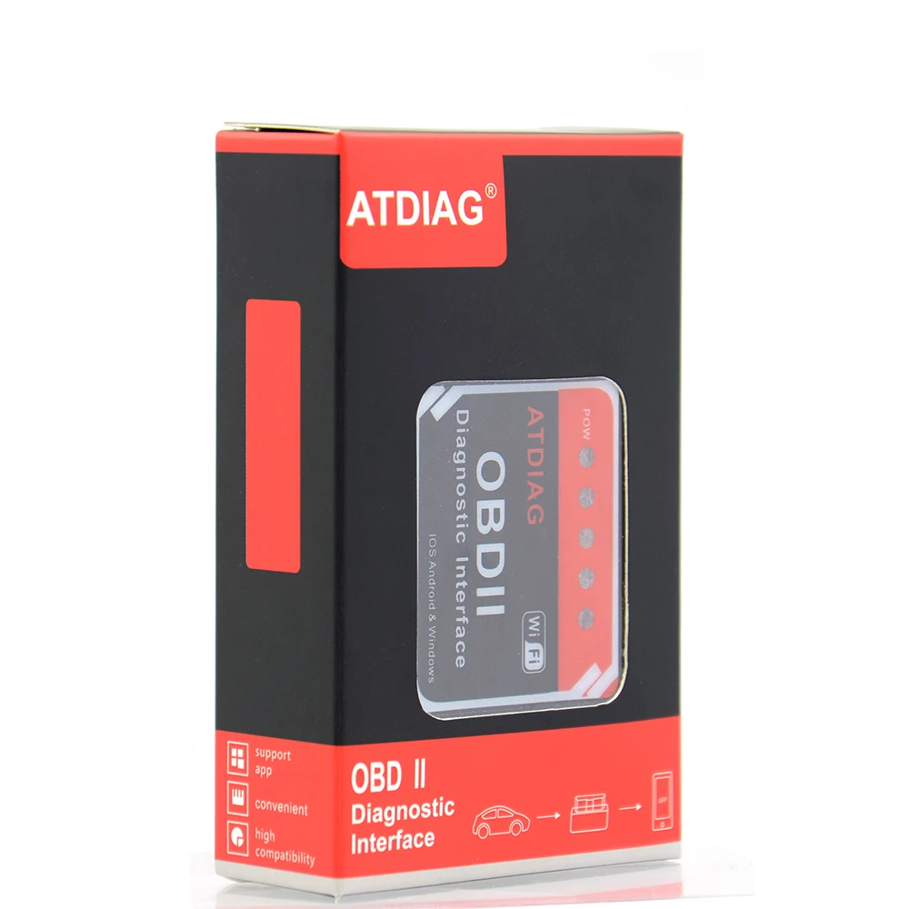 Автомобильный диагностический сканер VSTM ELM327 OBD2 с Wi Fi поддерживает Android/iOS