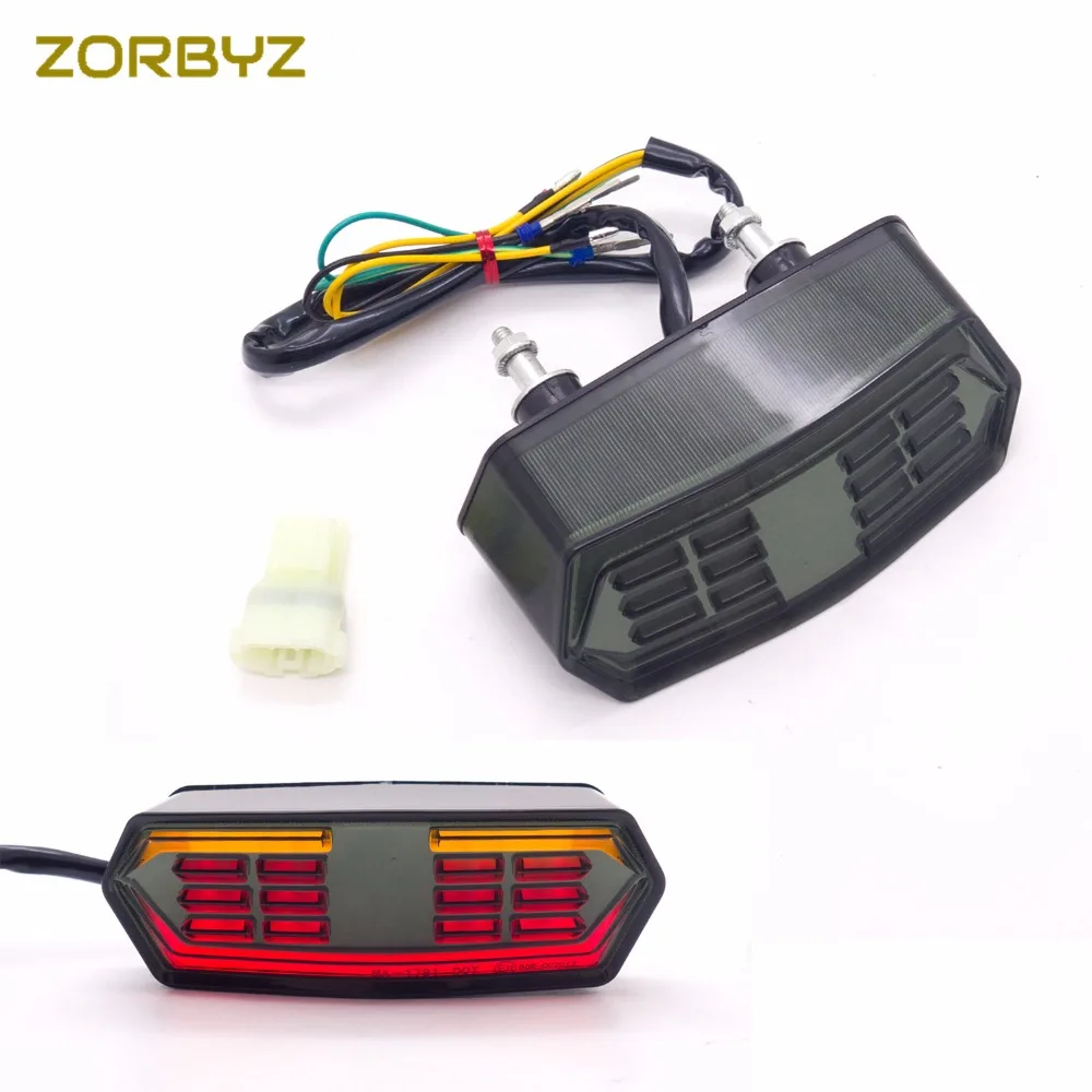 ZORBYZ мотоцикл черный светодиодный задний тормоз поворотные сигналы светильник
