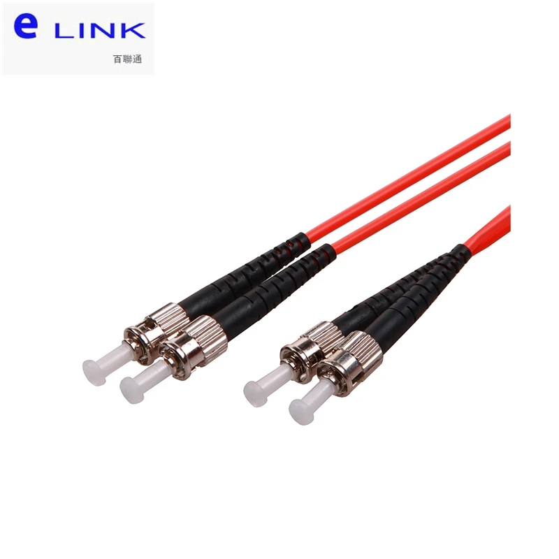 20pcs ST UPC TO ST UPC fiber patch cords duplex multimode 50/125um orange cable optical fibre jumper free shipping ELINK low IL